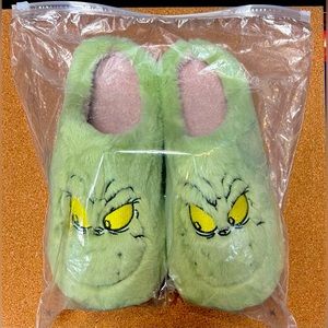Christmas Slippers Green Merry Grinchmas Cartoon Soft Cozy Christmas Slippers